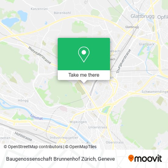 Baugenossenschaft Brunnenhof Zürich map