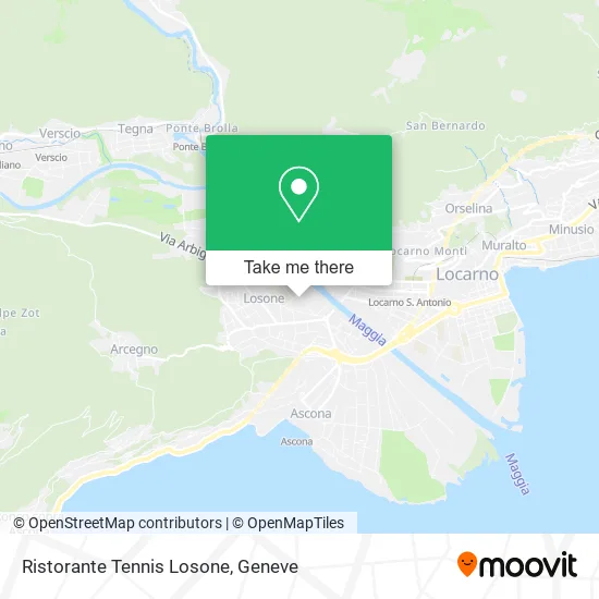 Ristorante Tennis Losone map