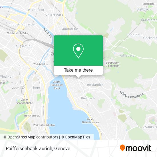 Raiffeisenbank Zürich map