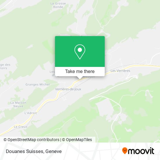 Douanes Suisses map