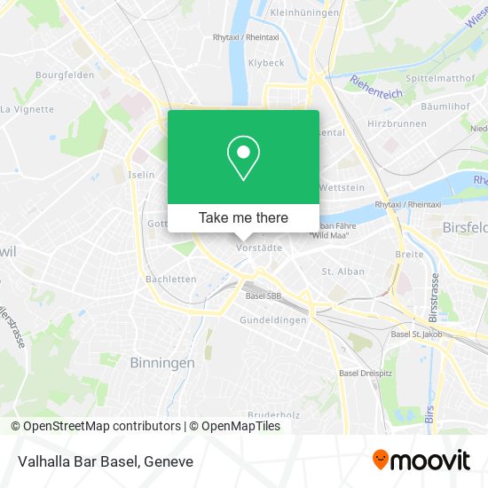 Valhalla Bar Basel map