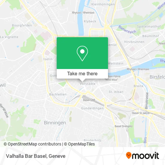 Valhalla Bar Basel map