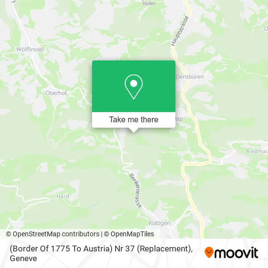 (Border Of 1775 To Austria) Nr 37 (Replacement) map