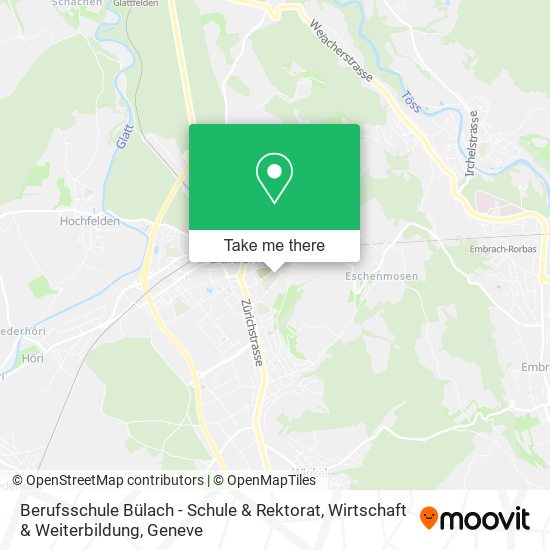 Berufsschule Bülach - Schule & Rektorat, Wirtschaft & Weiterbildung map