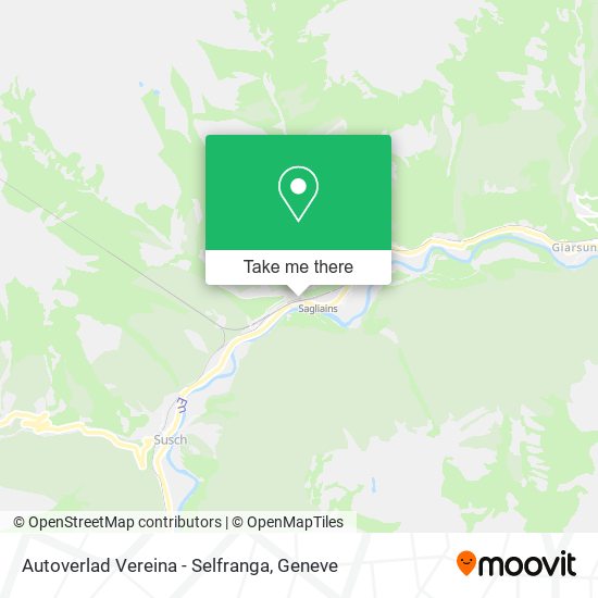 Autoverlad Vereina - Selfranga map