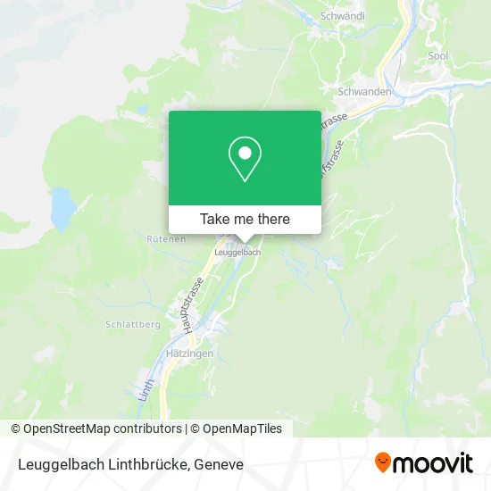 Leuggelbach Linthbrücke map