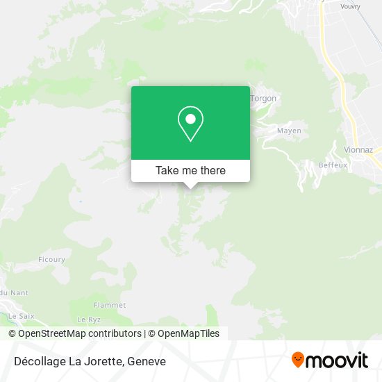 Décollage La Jorette map