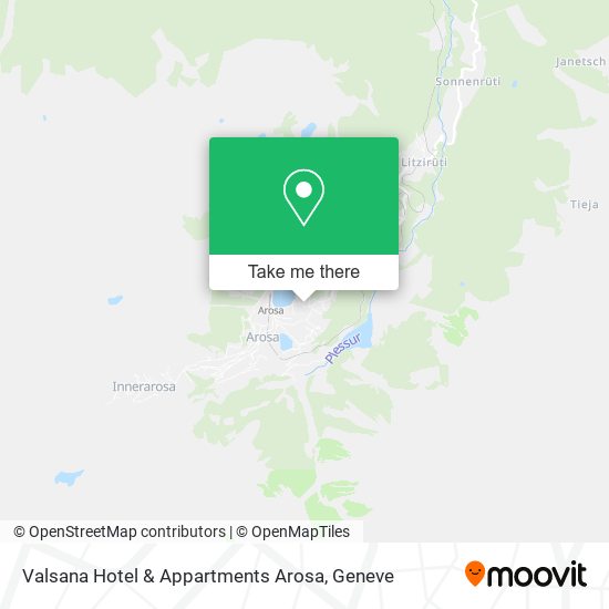 Valsana Hotel & Appartments Arosa map