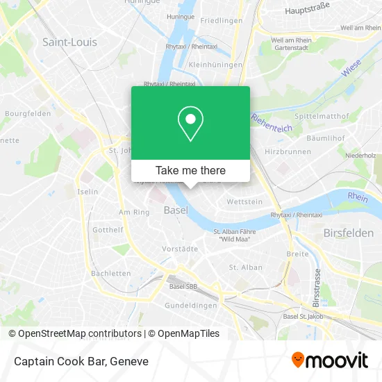 Captain Cook Bar map