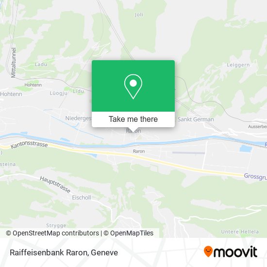 Raiffeisenbank Raron map