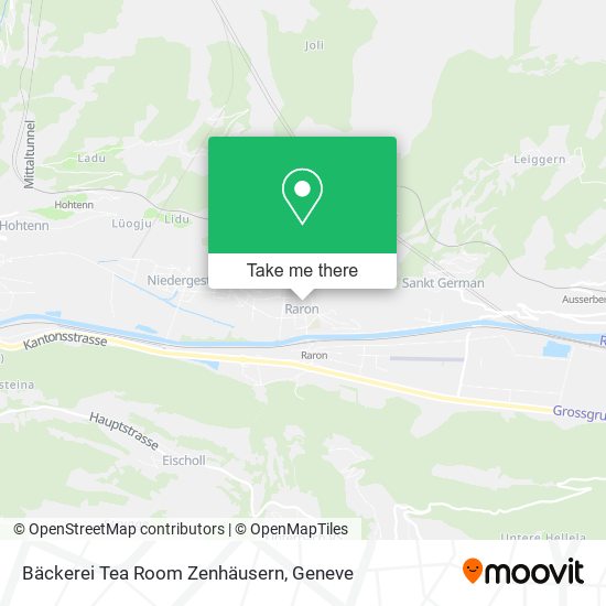 Bäckerei Tea Room Zenhäusern map