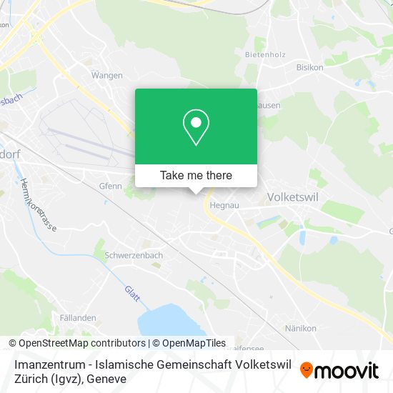 Imanzentrum - Islamische Gemeinschaft Volketswil Zürich (Igvz) map