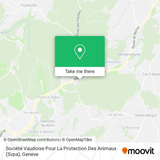 Société Vaudoise Pour La Protection Des Animaux (Svpa) Karte