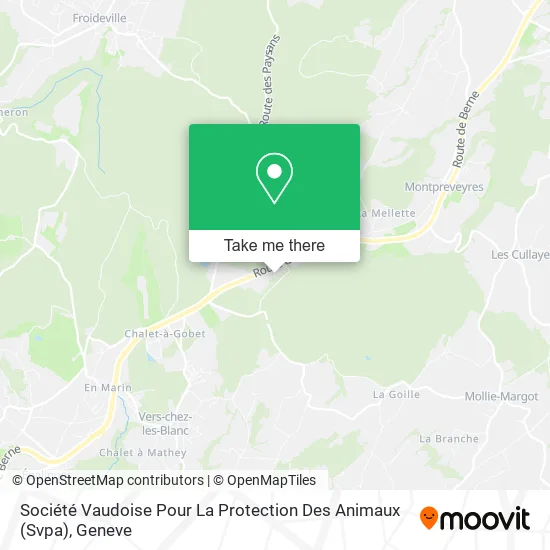 Société Vaudoise Pour La Protection Des Animaux (Svpa) map