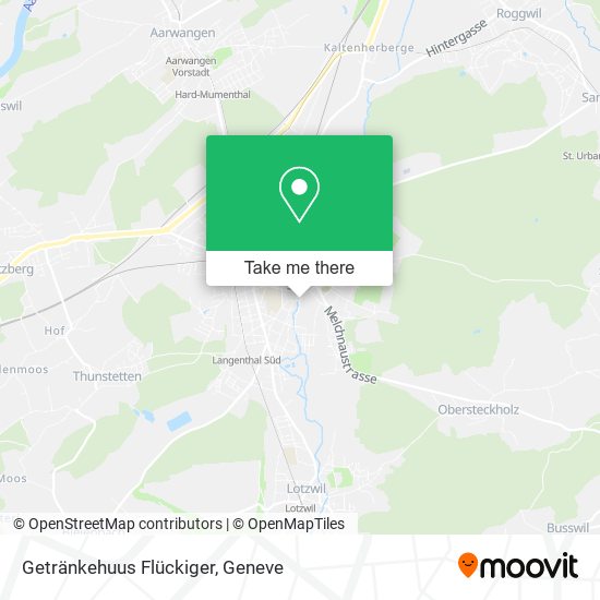 Getränkehuus Flückiger map