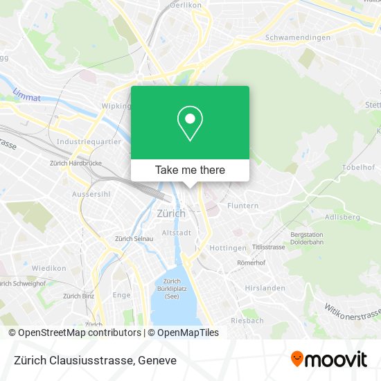 Zürich Clausiusstrasse map