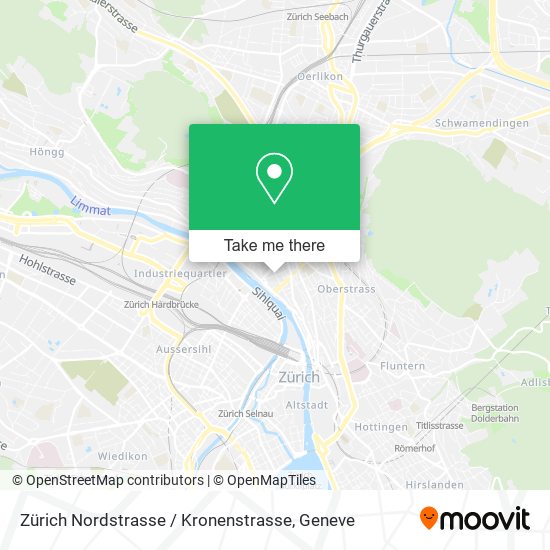 Zürich Nordstrasse / Kronenstrasse map