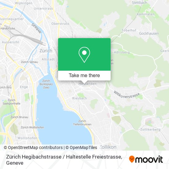 Zürich Hegibachstrasse / Haltestelle Freiestrasse map