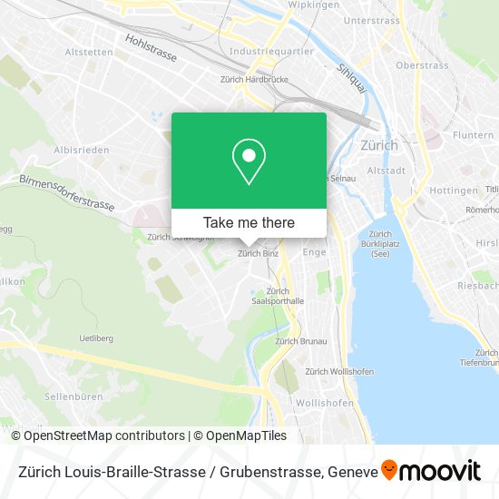 Zürich Louis-Braille-Strasse / Grubenstrasse map