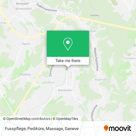 Fusspflege, Pediküre, Massage map