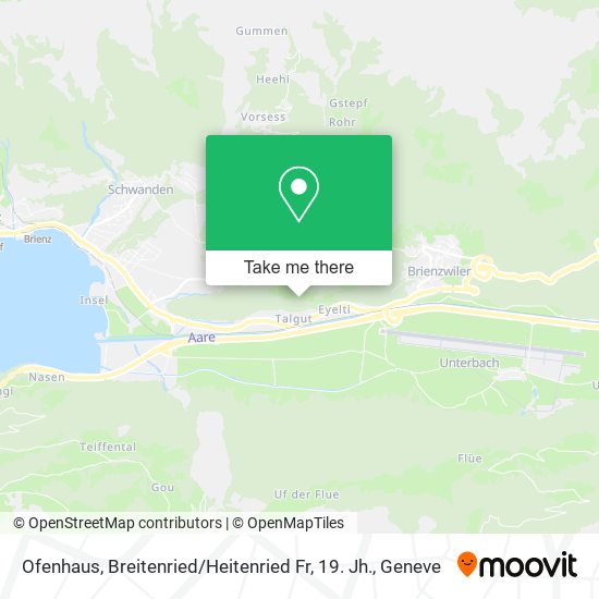 Ofenhaus, Breitenried / Heitenried Fr, 19. Jh. map