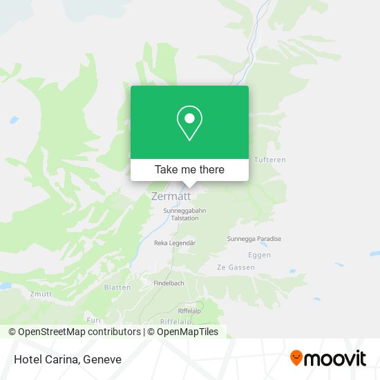 Hotel Carina map