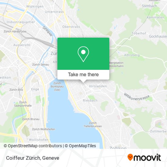 Coiffeur Zürich map