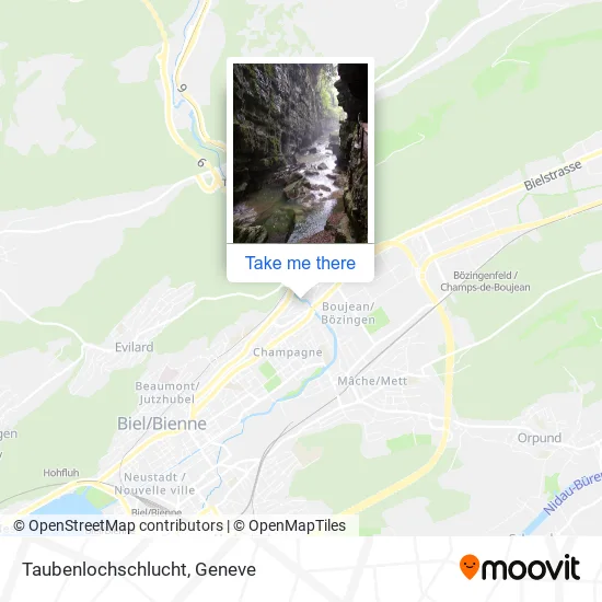 Taubenlochschlucht map