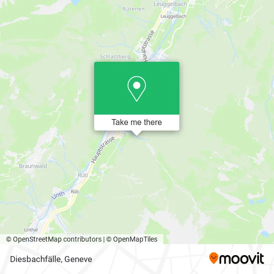 Diesbachfälle map