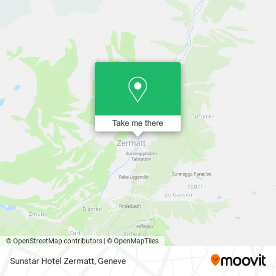 Sunstar Hotel Zermatt map