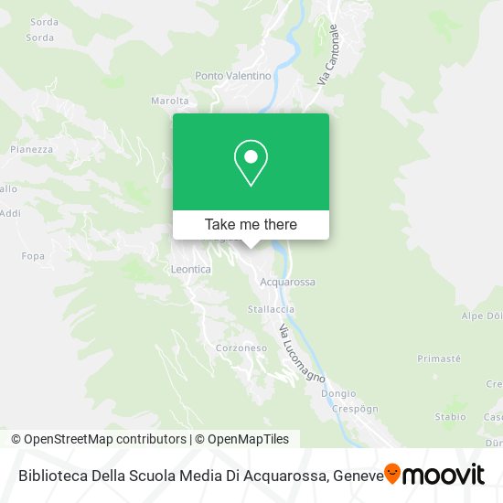 Biblioteca Della Scuola Media Di Acquarossa map
