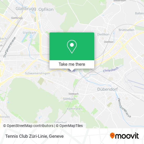 Tennis Club Züri-Linie map