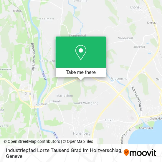 Industriepfad Lorze Tausend Grad Im Holzverschlag map
