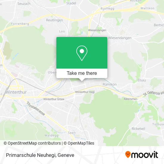 Primarschule Neuhegi map