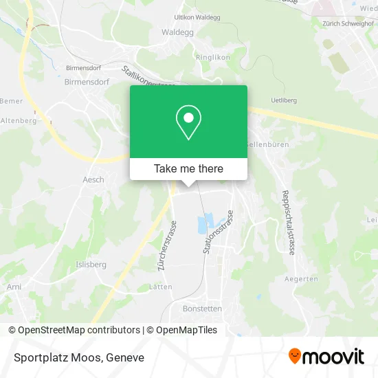 Sportplatz Moos map