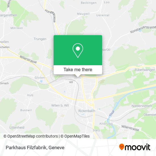 Parkhaus Filzfabrik map