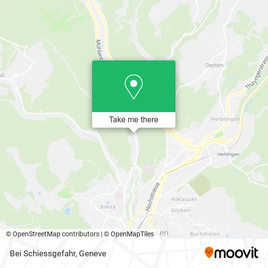 Bei Schiessgefahr map