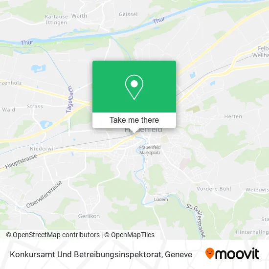 Konkursamt Und Betreibungsinspektorat map