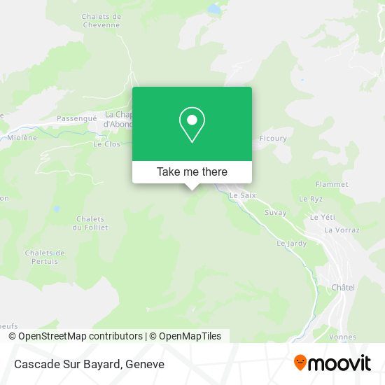 Cascade Sur Bayard map
