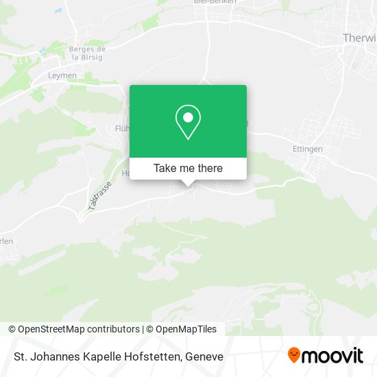 St. Johannes Kapelle Hofstetten map