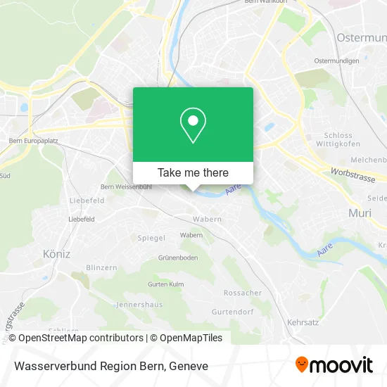 Wasserverbund Region Bern map