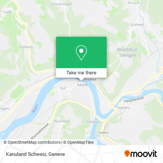 Kanuland Schweiz map