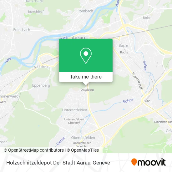 Holzschnitzeldepot Der Stadt Aarau map