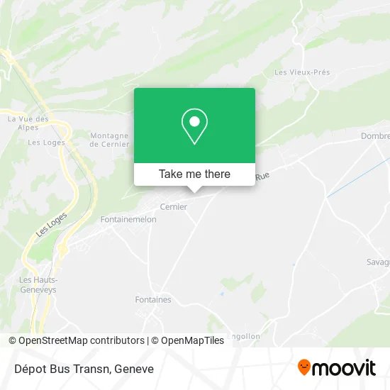 Dépot Bus Transn map
