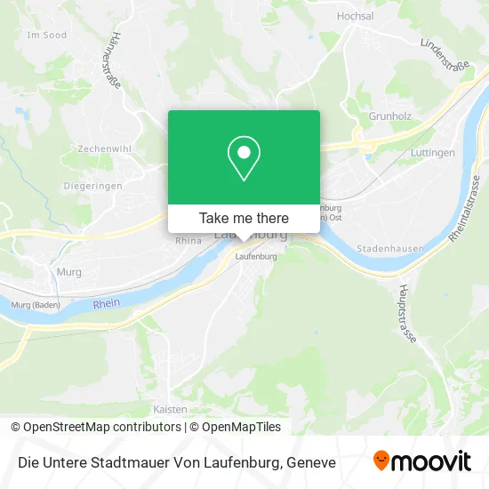 Die Untere Stadtmauer Von Laufenburg map