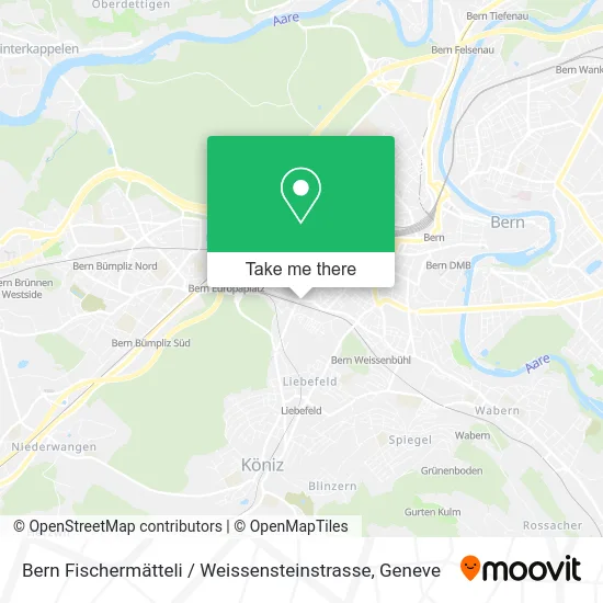 Bern Fischermätteli / Weissensteinstrasse map