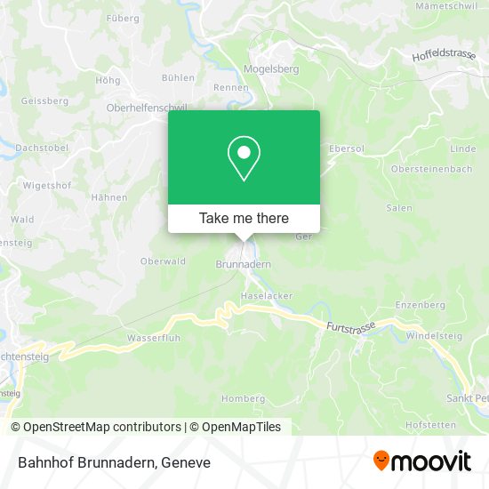 Bahnhof Brunnadern map