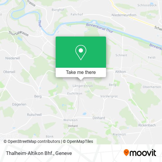 Thalheim-Altikon Bhf. map