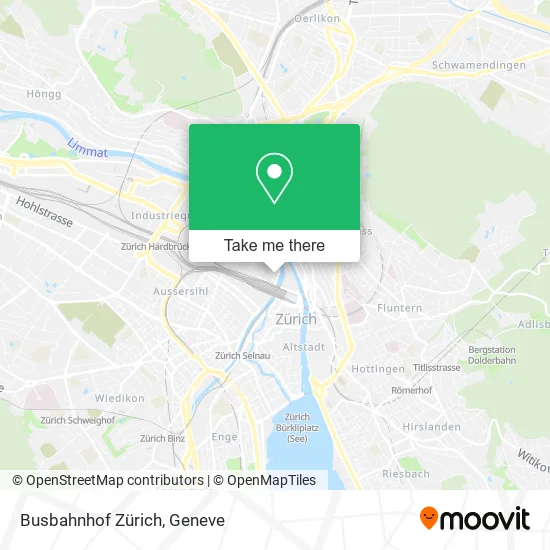 Busbahnhof Zürich map