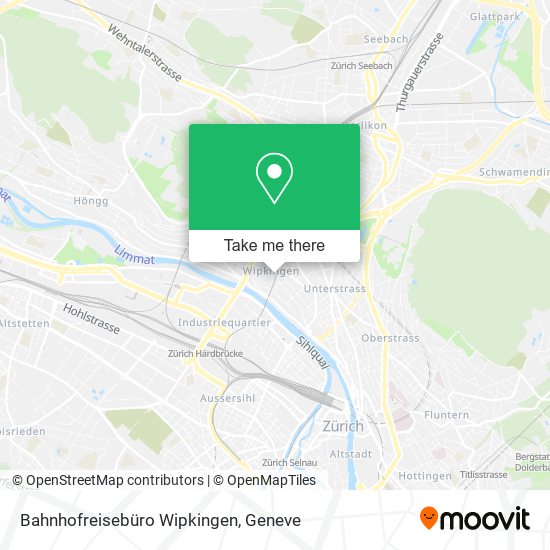 Bahnhofreisebüro Wipkingen map
